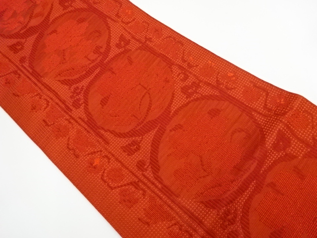 JAPANESE KIMONO / VINTAGE NAGOYA OBI / CHIKUZEN HAKATA / WOVEN FLOWERS